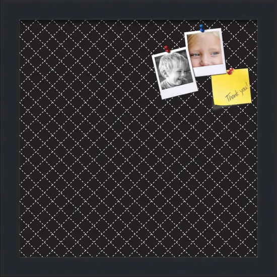 PinPix Custom Bulletin Board Black Diamond Poster Board Has a Fabric Style Canvas Finish, Framed in Satin Black, by ArtToFrames (PinPix-120) {1}