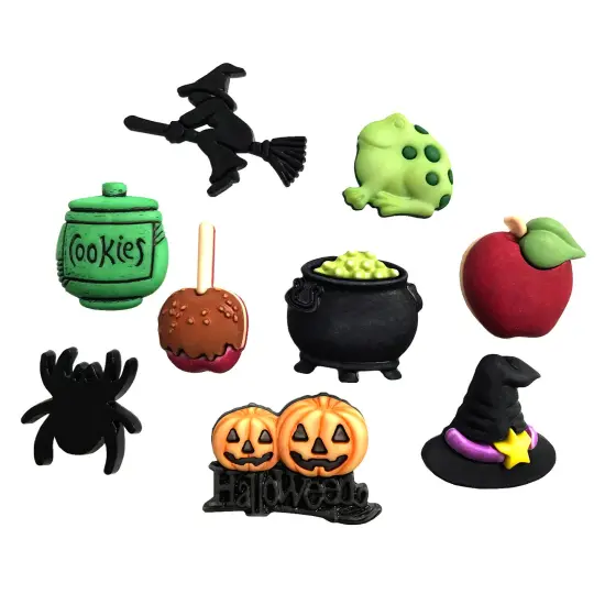 Buttons Galore 40+ Assorted Halloween Buttons for Sewing & Crafts - Set of 6 Button Packs - Halloween Group 1 {4}