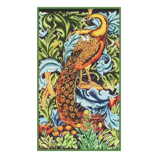 Woodland Peacock by Arts and Crafts Movement Founder William Morris Counted Cross Stitch Chart {2}