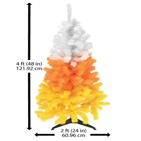 White, Orange and Yellow Candy Corn Halloween Tree (4 Foot) {5}