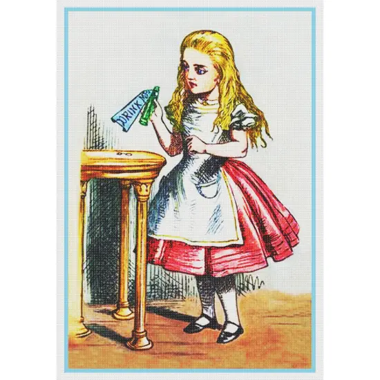 Alice From Alice in Wonderland by Sir John Tenniel Counted Cross Stitch Pattern {2}