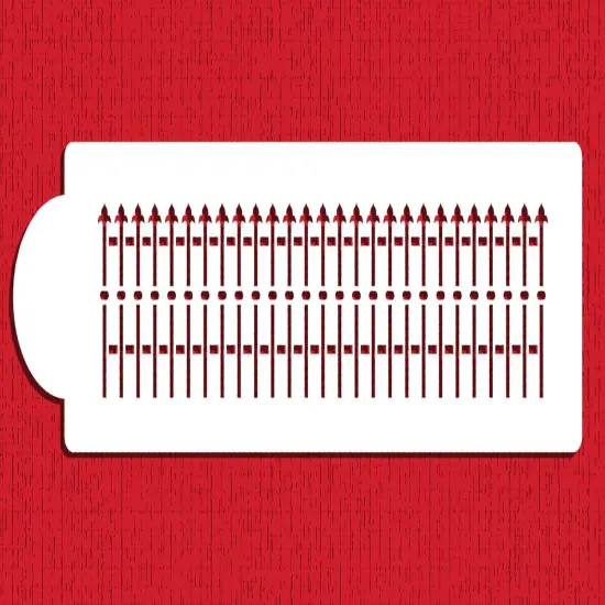 Victorian Fence Cake Stencils | C1070 by Designer Stencils | Cake Decorating Tools | Baking Stencils for Royal Icing, Airbrush, Dusting Powder | Reusable Plastic Food Grade Stencil for Cakes | Easy to Use & Clean Cake Stencil {1}