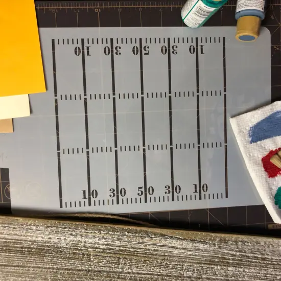 Football Field 1/4 Sheet Cake Stencil | C1021 by Designer Stencils | Cake Decorating Tools | {4}