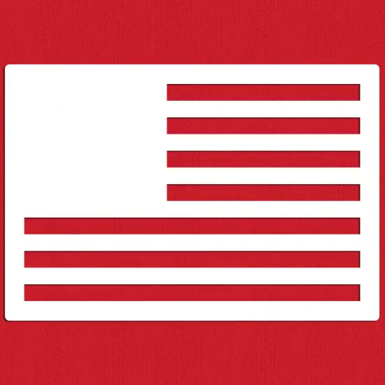 Pledge of Allegiance Flag Cake & Craft Stencil | C1060 by Designer Stencils | Cake Decorating Tools | Baking Stencils for Royal Icing, Airbrush, Dusting Powder | Reusable Plastic Food Grade Stencil for Cakes | Easy to Use & Clean {2}