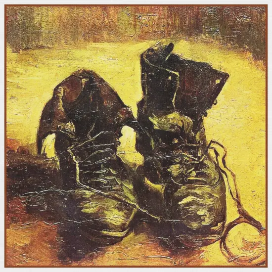 a Pair of Work Boots by Vincent Van Gogh Counted Cross Stitch Pattern {2}