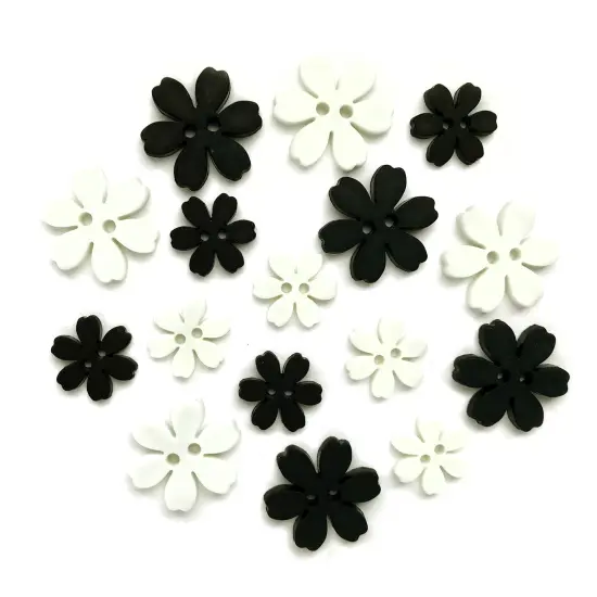 Buttons Galore and More Flower Shaped Novelty Buttons for Sewing & Craft - 48 Buttons Butonniere {1}