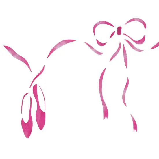 Ballet Slippers Wall Stencil | 1386 by DS | Reusable Stencils | {2}