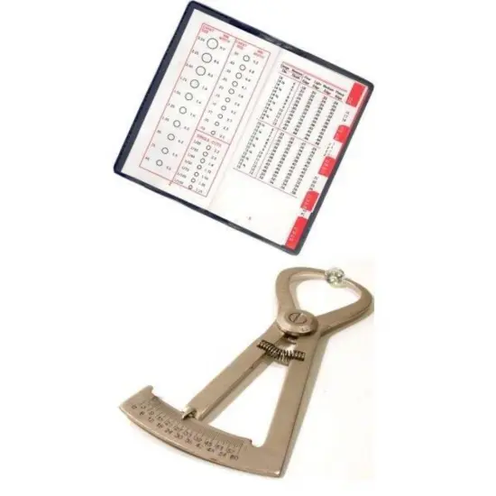 Round Diamond & Gemstone Weight Gauge & Book {1}