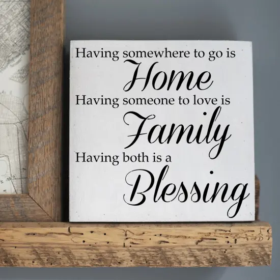 Home, Family, Blessing Embossing 12 x 12 Stencil | FS089 by Designer Stencils | Word & Phrase Stencils | Reusable Stencils for Painting on Wood, Wall, Tile, Canvas, Paper, Fabric, Furniture, Floor | Reusable Stencil for Home Makeover {4}