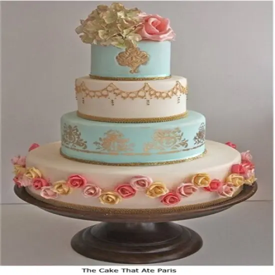 Damask Side Cake Stencil Side | C129T by Designer Stencils | Cake Decorating Tools | Baking Stencils for Royal Icing, Airbrush, Dusting Powder | Reusable Plastic Food Grade Stencil for Cakes | Easy to Use & Clean Cake Stencil {4}