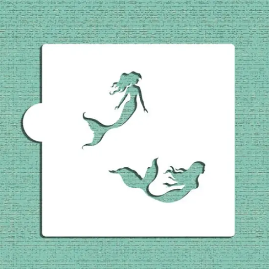 Mermaids Cookie & Craft Stencil | CM069 by Designer Stencils | Stencils for Royal Icing, Airbrush, Dusting Powder | {4}