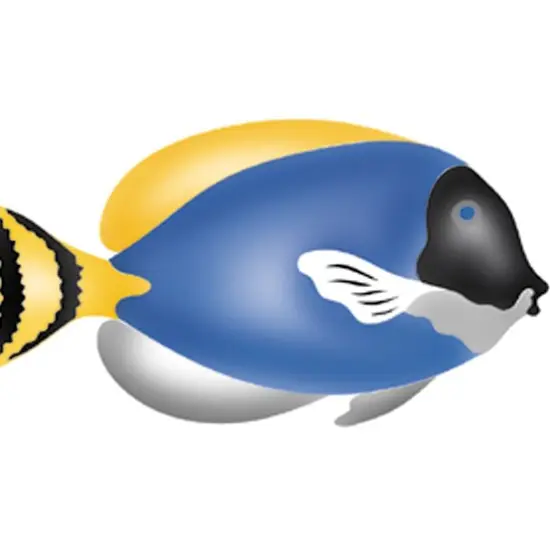 Surgeon Fish Wall Stencil | 1114 by Designer Stencils | Animal & Nature Stencils | Reusable Art Craft Stencils for Painting on Walls, Canvas, Wood | Reusable Plastic Paint Stencil for Home Makeover | Easy to Use & Clean Art Stencil {2}