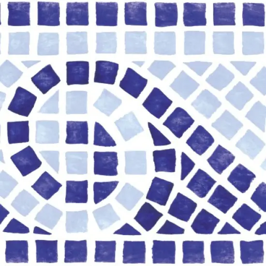 Mosiac Waves Wall Stencil | 2109 by Designer Stencils | Outdoor Stencils | Reusable Art Craft Stencils for Painting on Walls, Canvas, Wood | Reusable Plastic Paint Stencil for Home Makeover | Easy to Use & Clean Art Stencil {2}