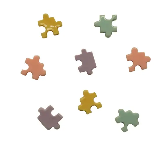 Buttons Galore Flatback Embellishments for Crafts - Puzzle Pieces - 15 Pieces {1}