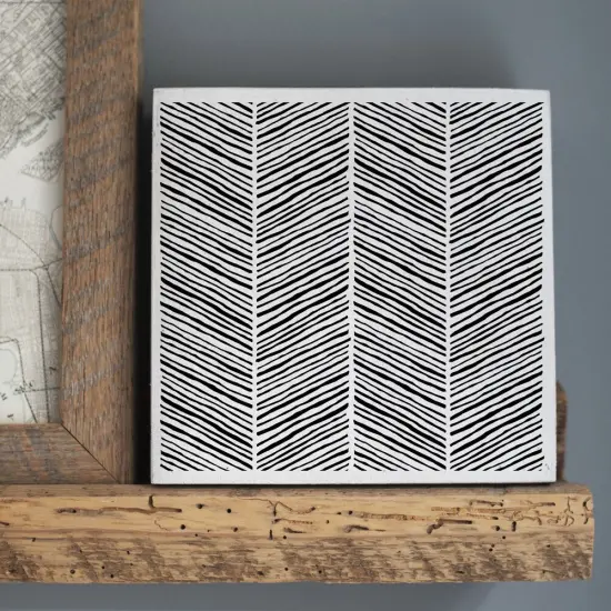 Handpainted Chevron All Over Embossing 12 x 12 Stencil | FS032 by Designer Stencils | Reusable Stencils for Painting | {4}