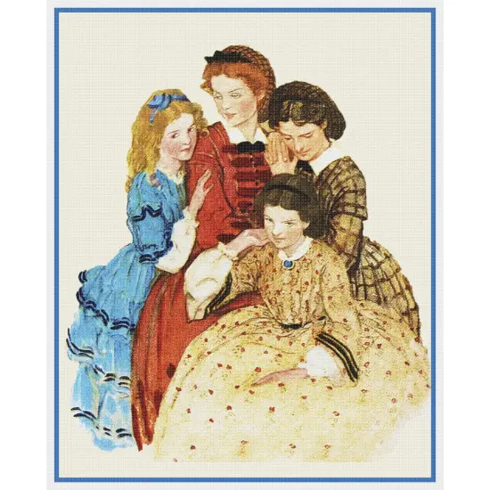 Alcott Little Women Sisters by Jessie Willcox Smith Counted Cross Stitch Pattern {2}