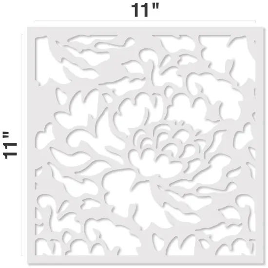 Large Dahlia Embossing 12 x 12 Stencil | FS078 by Designer Stencils | Reusable Stencils for Painting | {2}