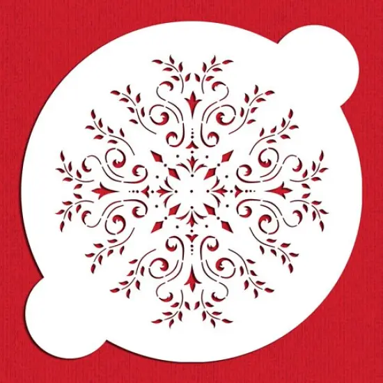 Round Medallion Cake Stencil | C151 by Designer Stencils | Cake Decorating Tools | Baking Stencils for Royal Icing, Airbrush, Dusting Powder | Reusable Plastic Food Grade Stencil for Cakes | Easy to Use & Clean Cake Stencil {1}