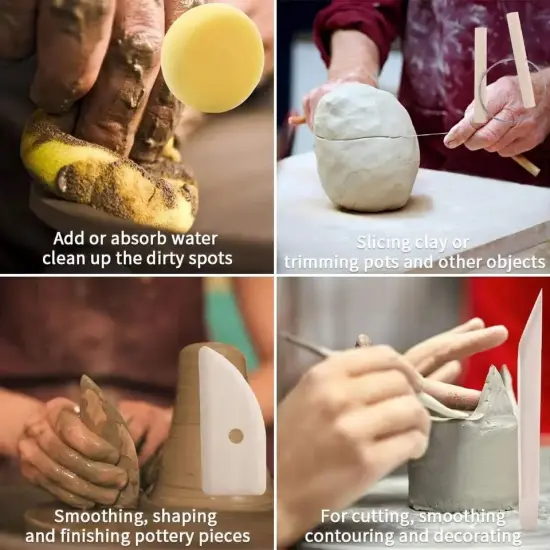 8 Piece Pottery and Sculpting Tool Set {2}