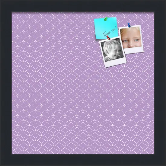 PinPix Custom Bulletin Board Purple Circles Poster Board Has a Fabric Style Canvas Finish, Framed in Satin Black, by ArtToFrames (PinPix-493) {7}