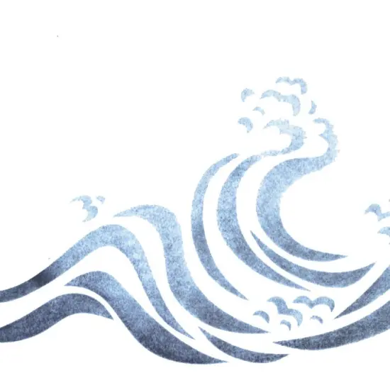 Rolling Waves Wall Stencil | 1420 by Designer Stencils | Reusable Art Craft Stencils for Painting on Walls, Canvas, Wood | {2}