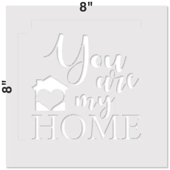 You are My Home Embossing 12 x 12 Stencil | FS056 by Designer Stencils | Word & Phrase Stencils | Reusable Stencils for Painting on Wood, Wall, Tile, Canvas, Paper, Fabric, Furniture, Floor | Reusable Stencil for Home Makeover | Easy to Use & Clean {2}