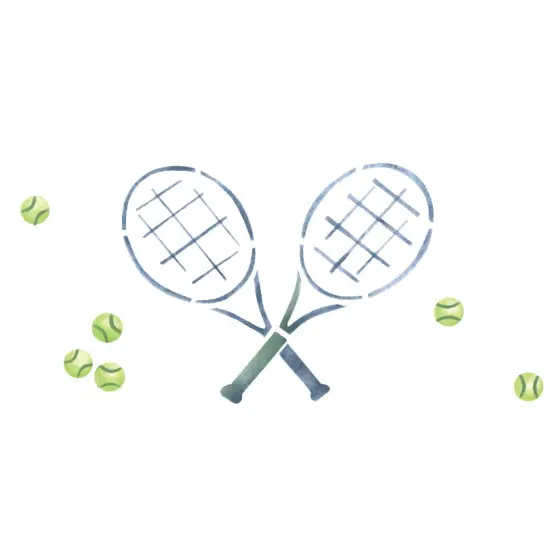 Tennis Wall Stencil | 1091 by Designer Stencils | Outdoor Stencils | Reusable Art Craft Stencils for Painting on Walls, Canvas, Wood | Reusable Plastic Paint Stencil for Home Makeover | Easy to Use & Clean Art Stencil {2}