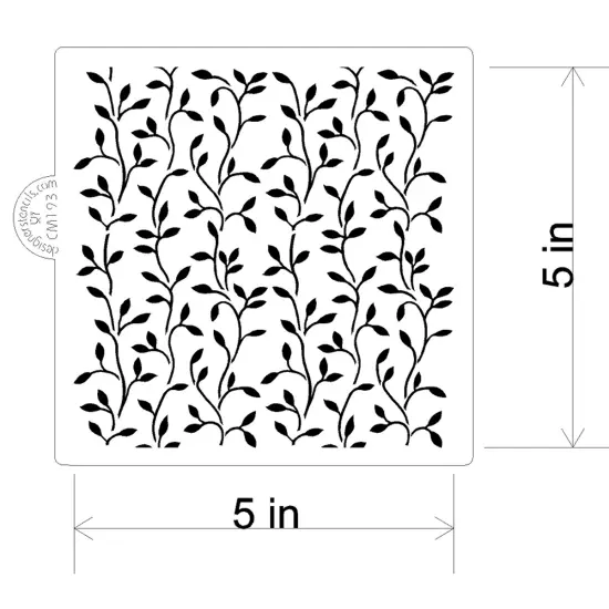 Climbing Vine Cookie & Craft Stencil | CM193 by Designer Stencils | Cookie Decorating Tools | Baking Stencils for Royal Icing, Airbrush, Dusting Powder | Craft Stencils for Canvas, Paper, Wood | Reusable Food Grade Stencil {2}