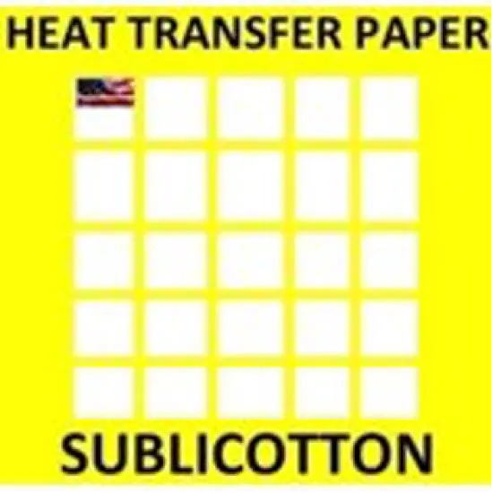 SUBLICOTTON TRANSFER PAPER 50 Sh PK 8.5"X11" Sublimation paper for Cotton #1 {1}