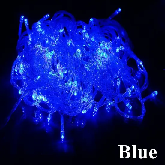 Perfect Holiday 100 LED String Light w/ connector Blue {1}