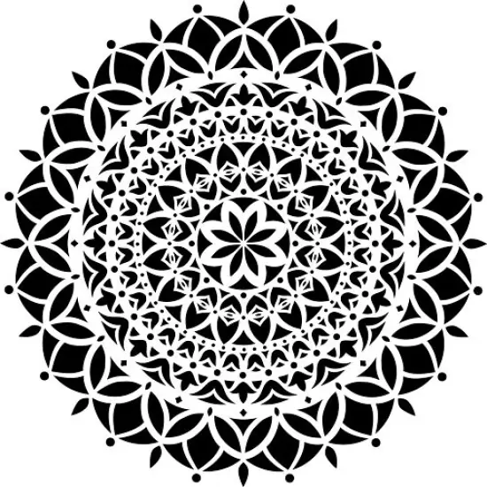 Vedas Mandala Embossing 12 x 12 Stencil | FS028 by Designer Stencils | Mandala & Medallion Stencils | {1}