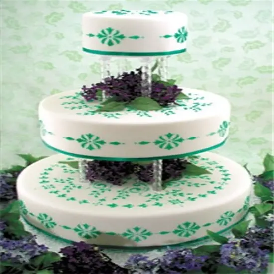 Round Medallion Cake Stencil Set | C059 by Designer Stencils | Cake Decorating Tools | Baking Stencils for Royal Icing, Airbrush, Dusting Powder | Reusable Plastic Food Grade Stencil for Cakes | Easy to Use & Clean Cake Stencil {2}