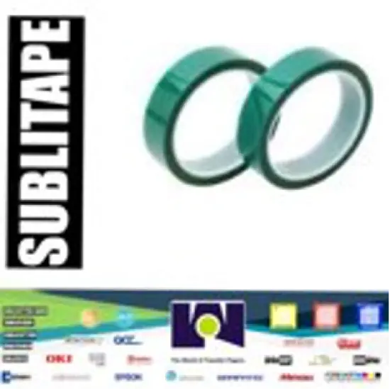 2 rolls Heat resistant tapes sublimation Press Transfer Thermal Tape 20mmx30m SUBLITAPE GREEN {1}