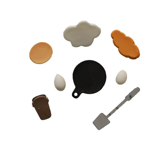 Buttons Galore Flatback Embellishments for Crafts - Breakfast - 21 Pieces {2}