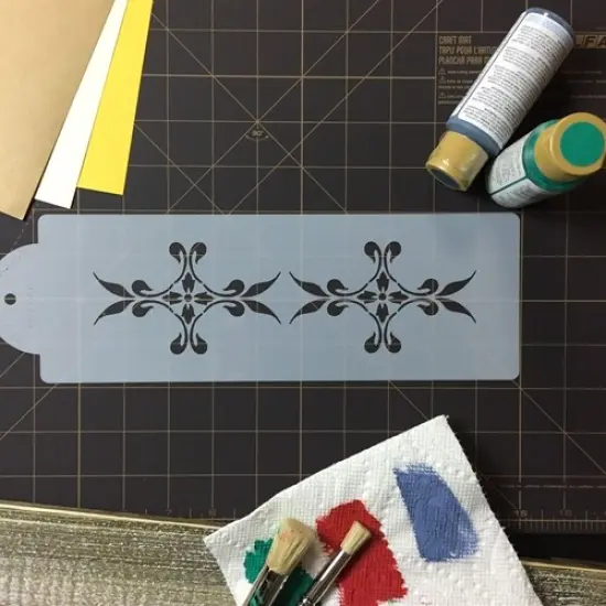 French Medallion Cake Stencil Side | C068 by Designer Stencils | Cake Decorating Tools | Baking Stencils for Royal Icing, Airbrush, Dusting Powder | Reusable Plastic Food Grade Stencil for Cakes | Easy to Use & Clean Cake Stencil {4}