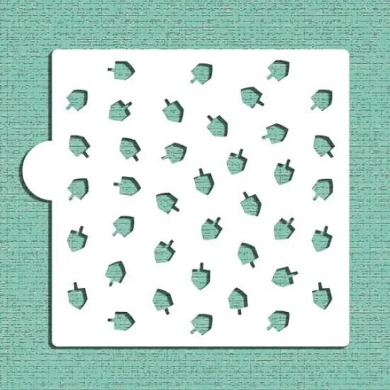 Dreidel Miniprint Cookie & Craft Stencil | CM081 by Designer Stencils | Cookie Decorating Tools | Baking Stencils for Royal Icing, Airbrush, Dusting Powder | Craft Stencils for Canvas, Paper, Wood | Reusable Food Grade Stencil {1}