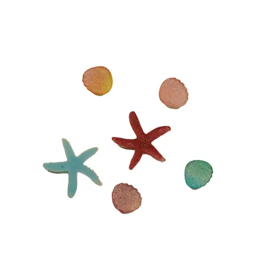 Buttons Galore Flatback Embellishments for Crafts - Shiny Shells - 18 Pieces {2}