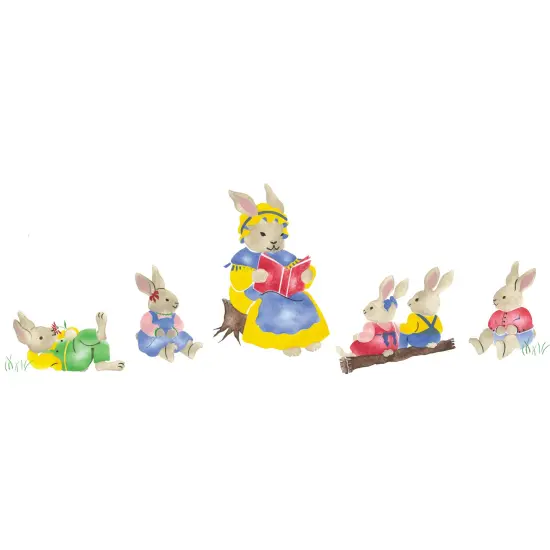 Rabbit Wall Stencil | 1923 by Designer Stencils | Animal & Nature Stencils | Reusable Art Craft Stencils for Painting on Walls, Canvas, Wood | Reusable Plastic Paint Stencil for Home Makeover | Easy to Use & Clean Art Stencil {1}