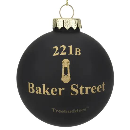 221B Baker Street Sherlock Holmes Christmas Ornament {1}