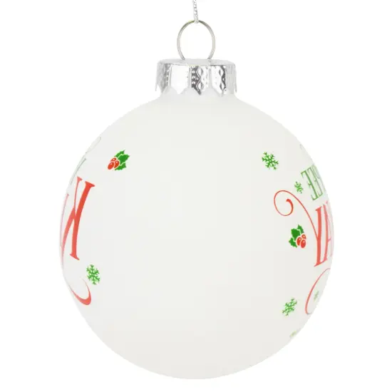 Yippee Ki Yay Funny Saying Glass Christmas Ornaments {3}