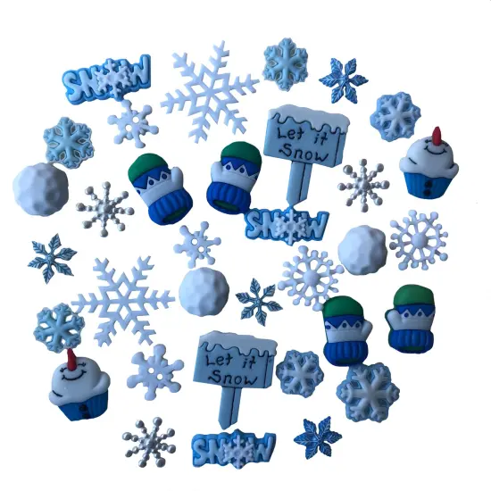 Buttons Galore Winter Christmas Button Super Value Pack for DIY Craft and Sewing Projects {1}