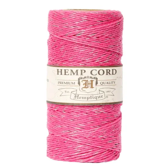 Hemptique 1mm #20 Metallic Hemp Cord Spools Jewelry Bracelet Making Crafting Scrapbooking Bookbinding Mixed Media Crocheting Macrame Gift Wrapping Cotton candy {1}