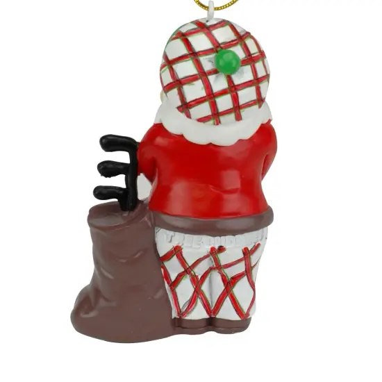 Golfing Santa Claus Christmas Ornament {2}