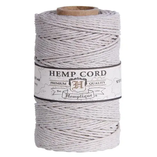 Hemptique 1.8mm #48 Hemp Cord Spools Jewelry Bracelet Making Crafting Scrapbooking Bookbinding Mixed Media Crocheting Macrame Gift Wrapping Outdoor Gardening Natural {1}