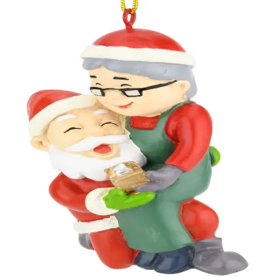 I Do! Santa Proposing Resin Christmas Ornament {2}