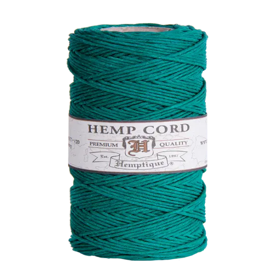 Hemptique 1mm #20 Hemp Cord Spools Jewelry Making Macrame Crochet Crafting Gift Wrapping Green {1}