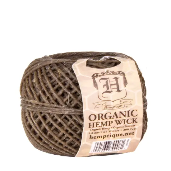 Hemptique Organic Beeswax Hemp Wick Balls Eco Friendly Sustainable Naturally Grown Jewelry Bracelet Making Paper Crafting Scrapbooking Bookbinding Mixed Media Crocheting Macrame Seasonal Holiday Gift Wrapping Outdoor Gardening Candle Making {1}