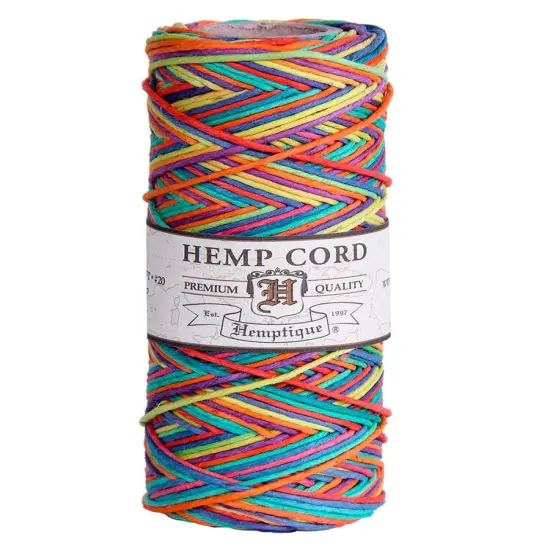 Hemptique 1mm #20 Variegated Hemp Cord Spools Eco Friendly Sustainable Naturally Grown Jewelry Bracelet Making Paper Crafting Scrapbooking Bookbinding Mixed Media Crocheting Macrame Seasonal Holiday Gift Wrapping Outdoor Gardening Taffy {2}