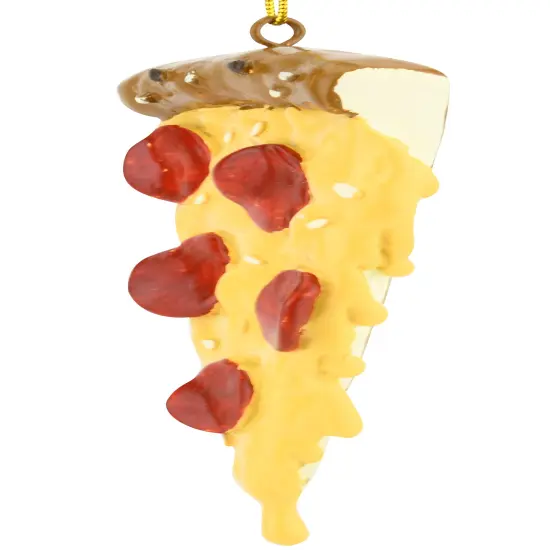 Slice of Pepperoni Pizza Christmas Ornament Food Ornament {3}
