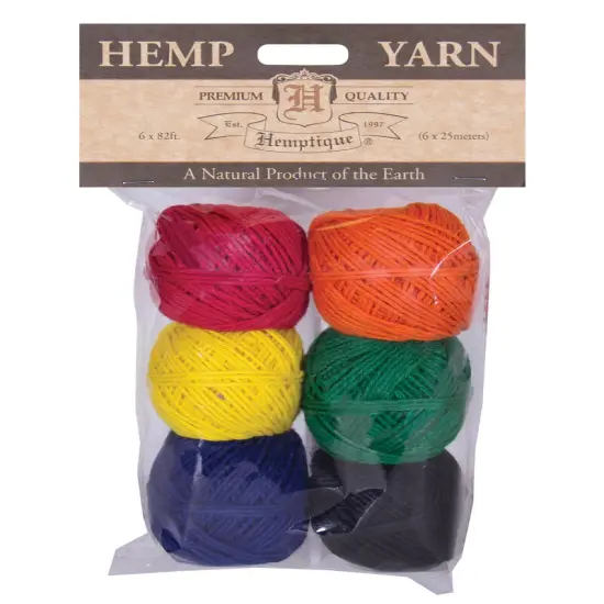 Hemptique Hemp Yarn Bon Bons Eco Friendly Sustainable Naturally Grown Jewelry Bracelet Making Paper Crafting Scrapbooking Bookbinding Mixed Media Crocheting Macrame Seasonal Holiday Gift Wrapping Outdoor Gardening Crayon {1}